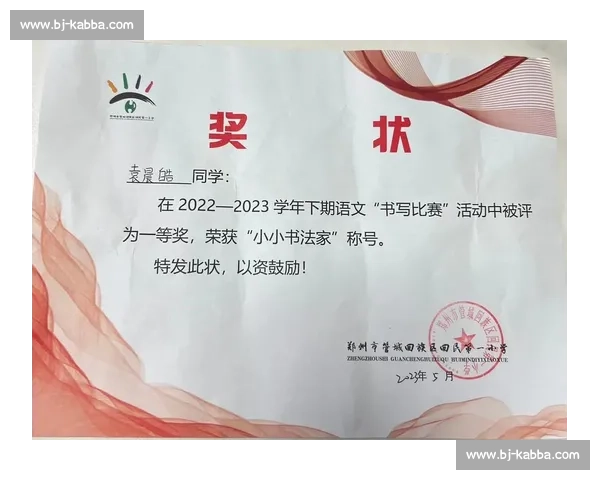 《精彩表现奖状：表彰幼儿在比赛中的努力与成就》